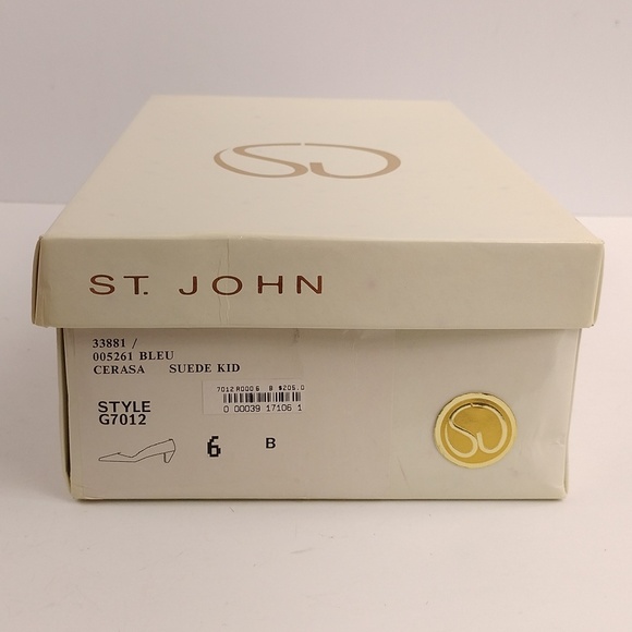 Vintage St John Red Suede Heels - Picture 11 of 12